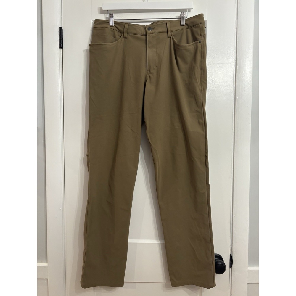Lululemon Mens 36x33 (34 Tag) ABC Classic-Fit 5-Pocket Warpstreme Pants Artifact